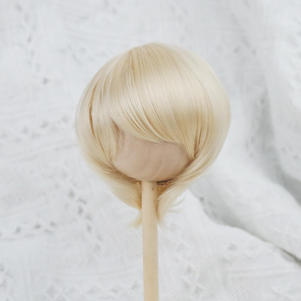 For 1/3 BJD Dolls 22-23CM Head Circumference Short Hair High Temperature Fiber Soft Silk Doll Wig Multi-color Doll's Accessories