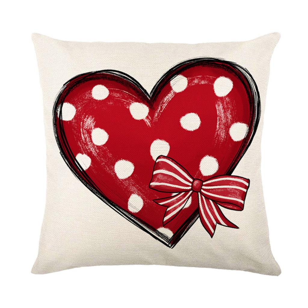 Sofa Pillow Cover Valentine's Day Printed Sofa Cushion Cover Love Letter Pillow Cover