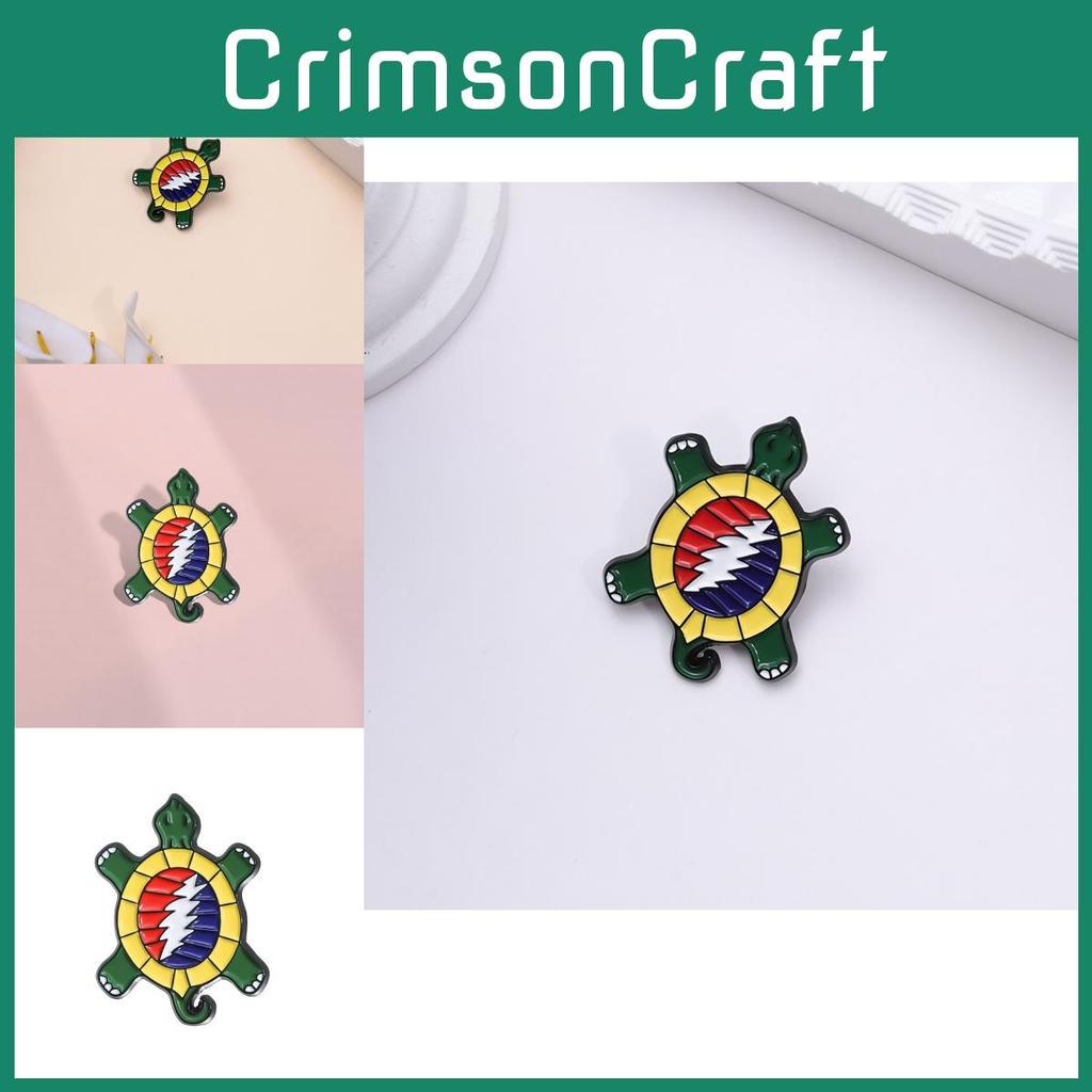 Unique Colorful Turtle Shaped Cartoon Brooch Creative Pin For Music Fans And Collectors