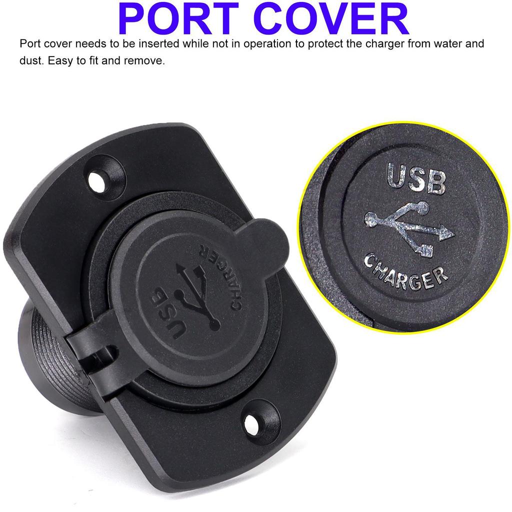 4,2 A Universal Auto Motorrad Ladegerät Dual USB 2 Ports Steckdose Panel Telefon Power Adapter Outlet 12-24 V LED Licht Wasserdicht Auto