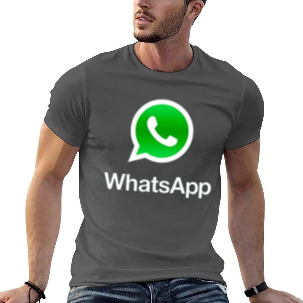 WhatsApp T-Shirt-Personalisierung, Ästhetische Kleidung, Grafik-Shirts, Herren-T-Shirts mit Grafik
