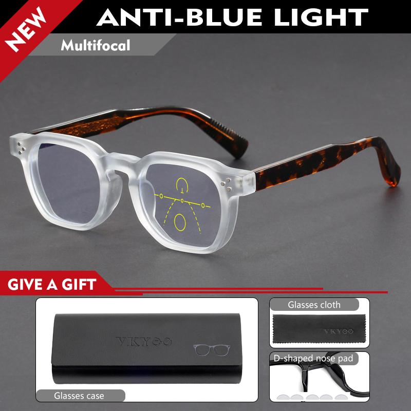 

VICKI Толстая оправа двухцветные очки ручной работы ретро оправы искусства могут быть изготовлены на заказ рецептурные многофокусные очки 527 0