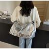 Stylish large-capacity travel bag feeling 2026 early spring new dry and wet separation sequined travel shoulder bag