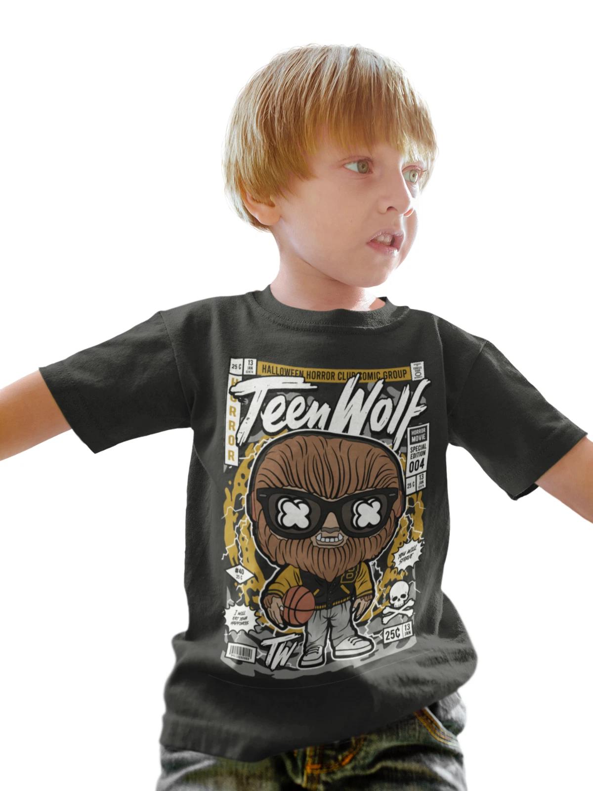 teen wolf halloween 90s film movie kids girls boys funny birthday kids boys T-Shirt 120
