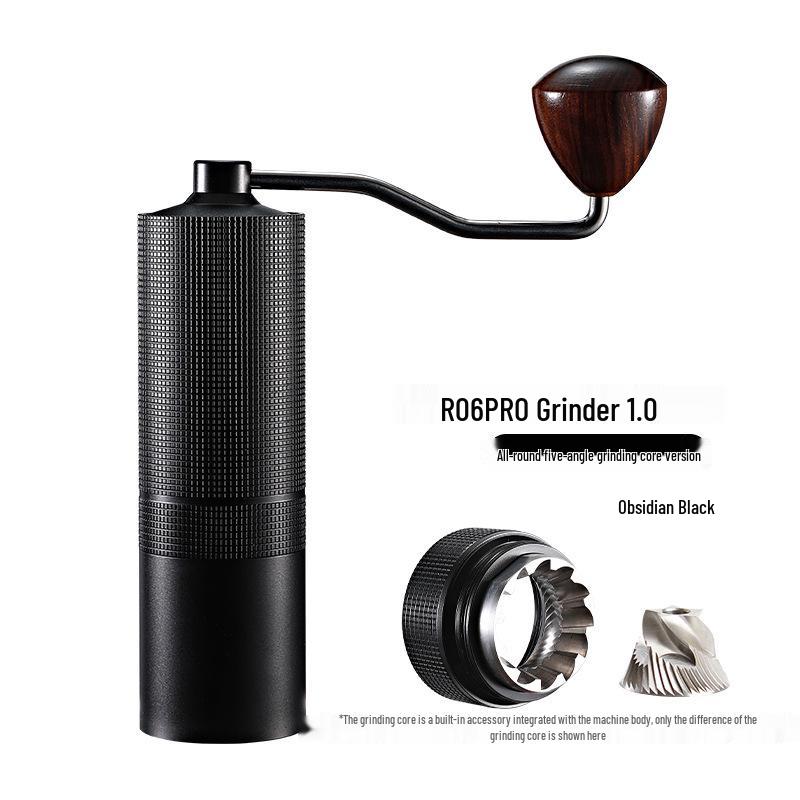 Stainless Steel Manual Coffee Grinder with External Adjustment and Seven-Star Ghost Teeth for Pour-Over Brewing