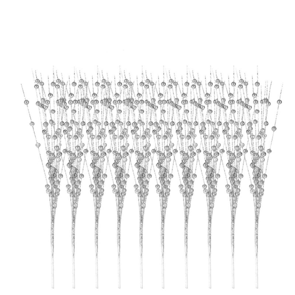 Dekoracje Świąteczne, Złote Kule z Brokatem, Gałązki Choinkowe, Akcesoria do Bukietu Świątecznego