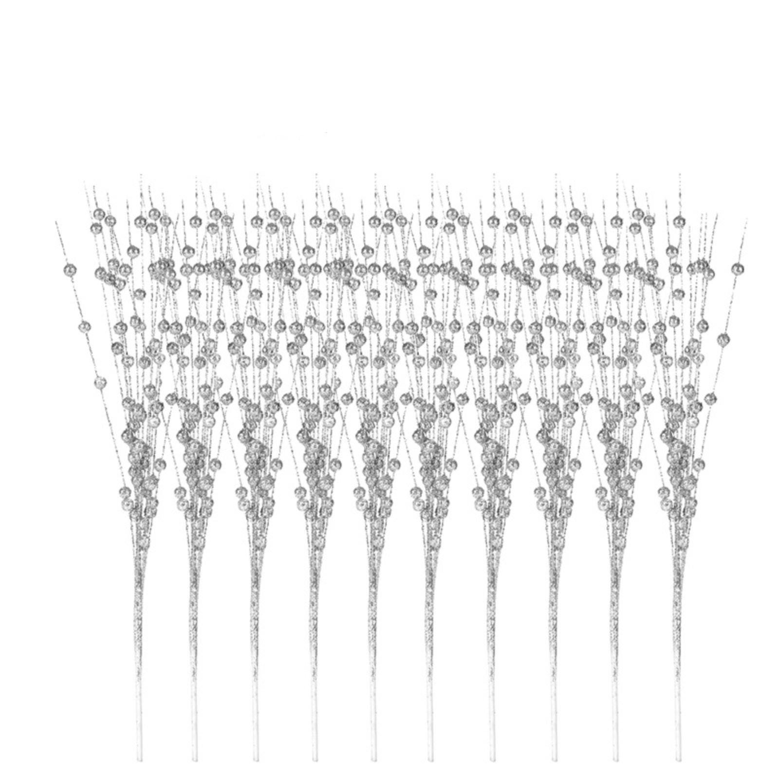 

Рождественские украшения, золотые шарики, черенки рождественской елки, аксессуары для рождественских букетов One Size серебряный