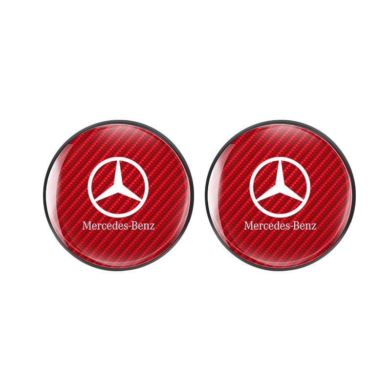 Car Sticker Carbon Fiber Car Water Cup Coaster Pad Non-slip Car Cup Bottle Mat For Mercedes Benz AMG W204 W205 W203 W211 W212 W2