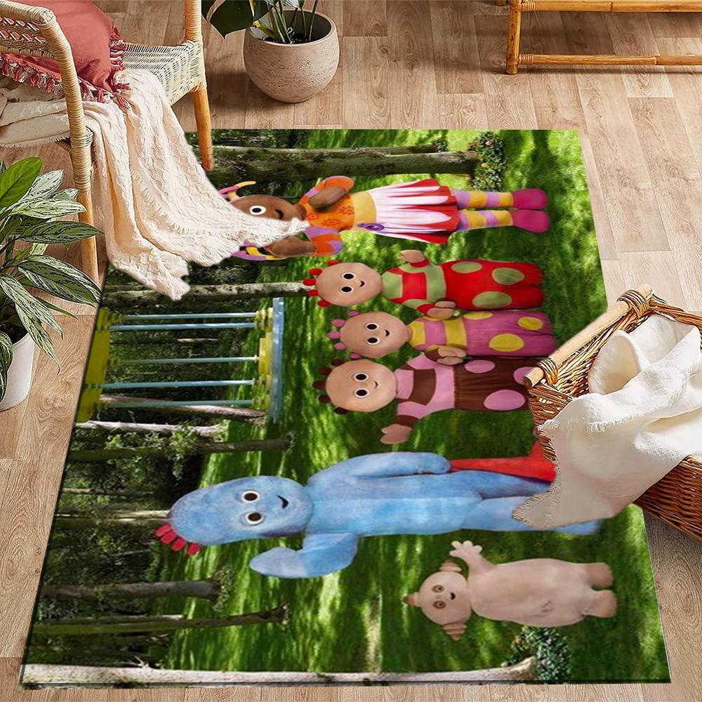 Colorful Friends In The Forest Themed Anti-Slip Rugs - Polyester Home Decor, Suitable for Bedrooms, Living Rooms, Doorways, Studios, and Decorations