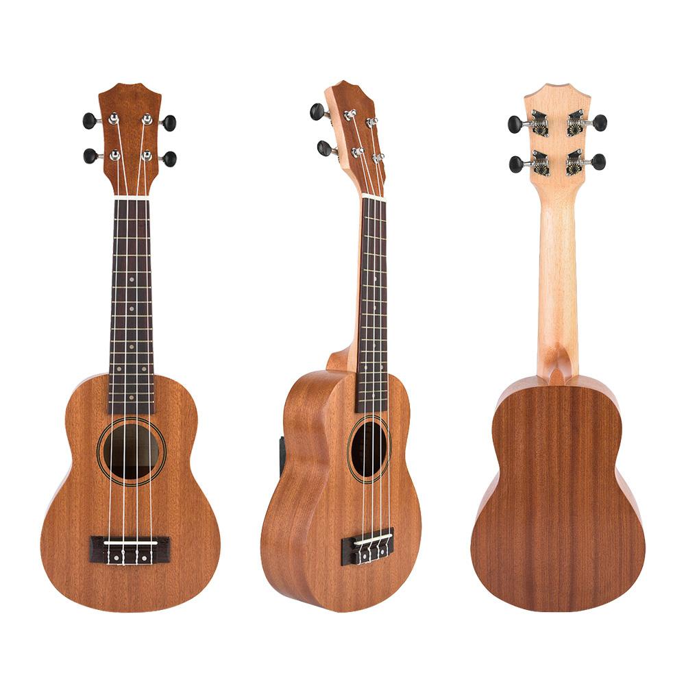21 Zoll Sapeli Ukulele 4 Saiten Musikinstrument Spielzeug Geschenk für Anfänger Schüler Kinder