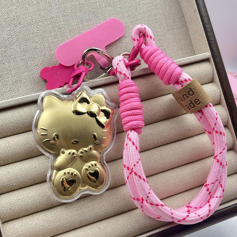 20mg Pure Gold Wealth-Attracting Cat Pendant Keychain - Gold Gift for Girlfriend