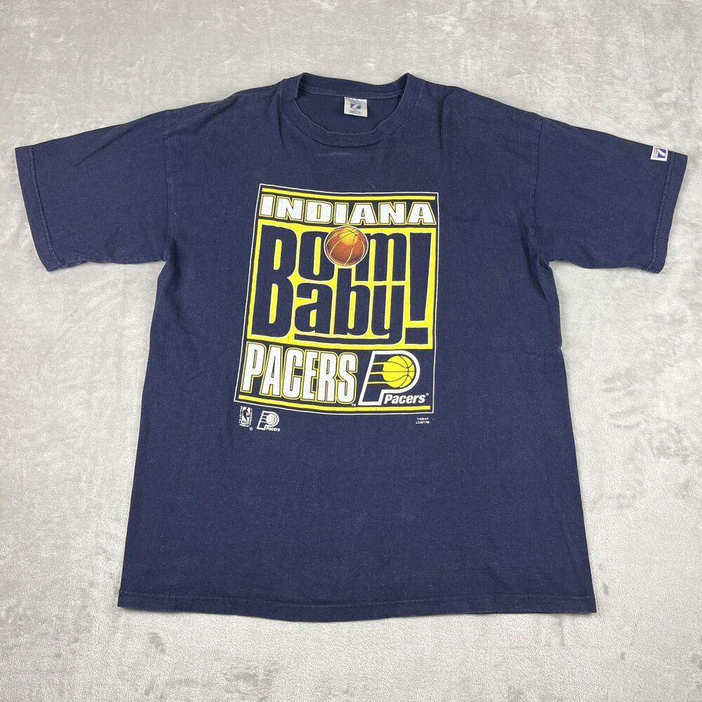 

Vintage 90s NBA Indiana Pacers Boom Baby Logo Blue Unisex T-shirt