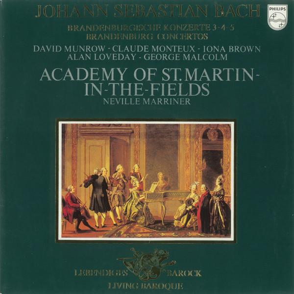LP Record JOHANN SEBASTIAN BACH - THE ACADEMY - Brandenburgische Konzerte 3-4-5 9502015 Philips 1981 Europe Classical Used