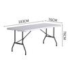 6FT Fitted Stretch Tablecloth Spandex table cloth Table Skirt Black/White Universal for Party, Banquet, Wedding and Events