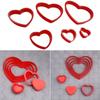 6 ks Srdce Cookie Sušenka Fondant Nářadí na vykrajování dortů Forma na výrobu cukru Sada řemesel