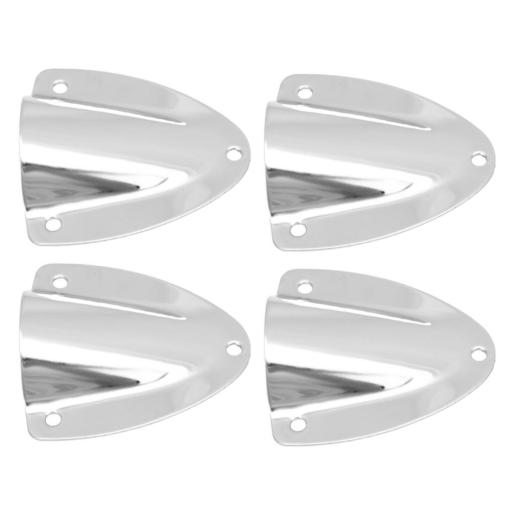 4PCS Marine Wire Cable Vent Cover Polished Easy Installation Stainless Steel Clam Shell Ventilator for Boat Yacht
