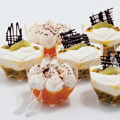 Chic Visible Thickened Portable Crack-resistant Flower Shape Mousse Cup Kitchen Accessories Dessert Cup