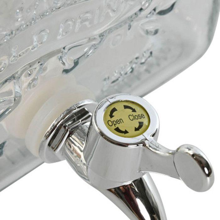 Glass Beverage Dispenser 19x25x16cm