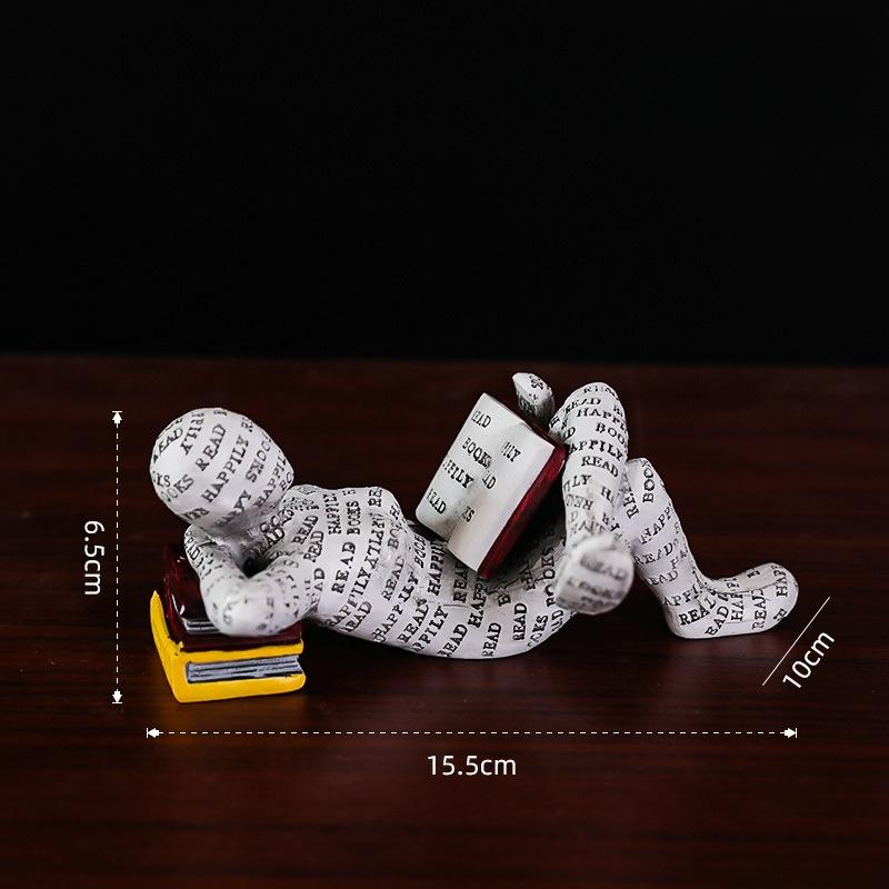 Creative Bookshelf Decoration Crafts Reading Ornament Nordic Resin Home Study Decoration Crafts Ornament