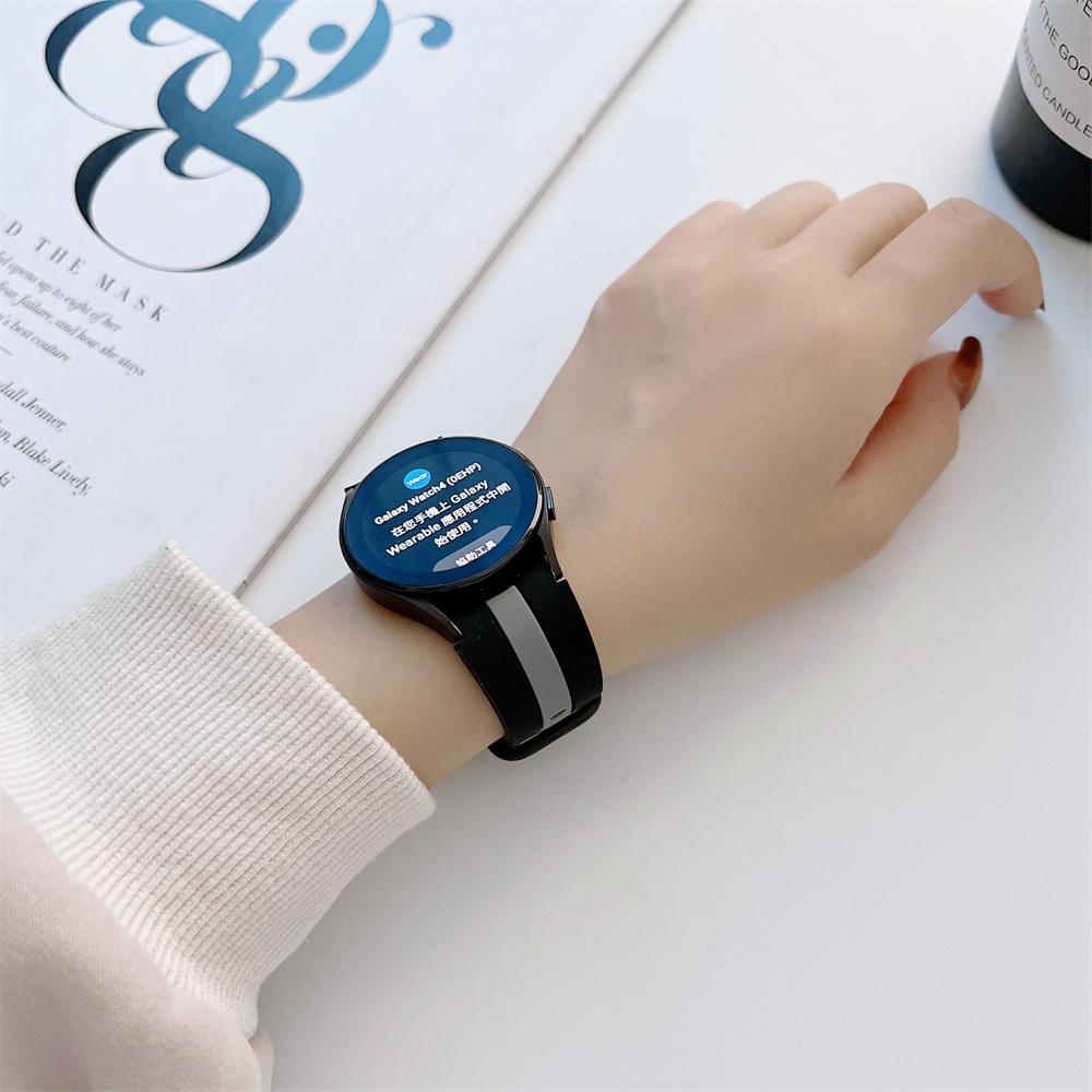 Sportovní proužek silikonový řemínek pro Samsung Galaxy Watch 4 5 6 Classic 40 mm 46 mm 43 mm 47 mm Přezka Náramek na zápěstí Galaxy Watch 4 42 44 mm Příslušenství