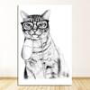 Canvas Poster and Print Nursery Decorative Picture Painting Nordic Baby Kid Bedroom Decoration Kawaii Funny Animal Cat Wall Art