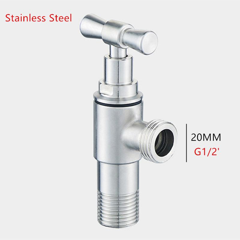 1 Stück Toilettenwaschmaschine 1/2 Zoll heißes und kaltes Wasser Dreieckventil Wasserstopp-Eckventil Messing Edelstahl