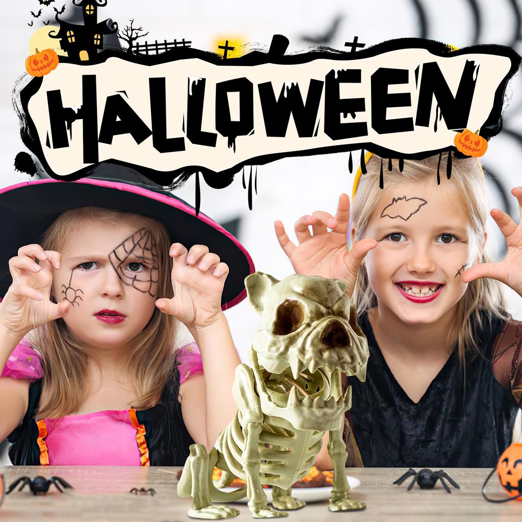 Halloween Pug Skeleton Ornaments, Interesting Animal Ornaments, Add To The Halloween Atmosphere,Suitable For Friends To Send
