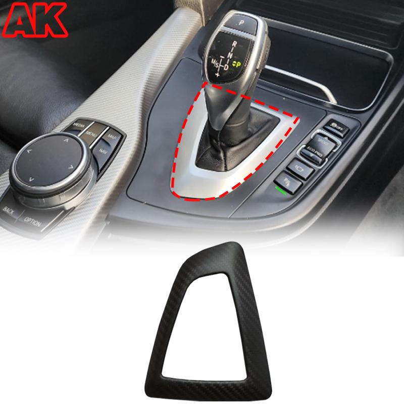 For BMW F20 F21 F22 F23 F30 F31 F34 F35 F32 F33 F36 M2 F87 Real Carbon Fiber Car Gear Shift Gear Panel Trim Cover Base