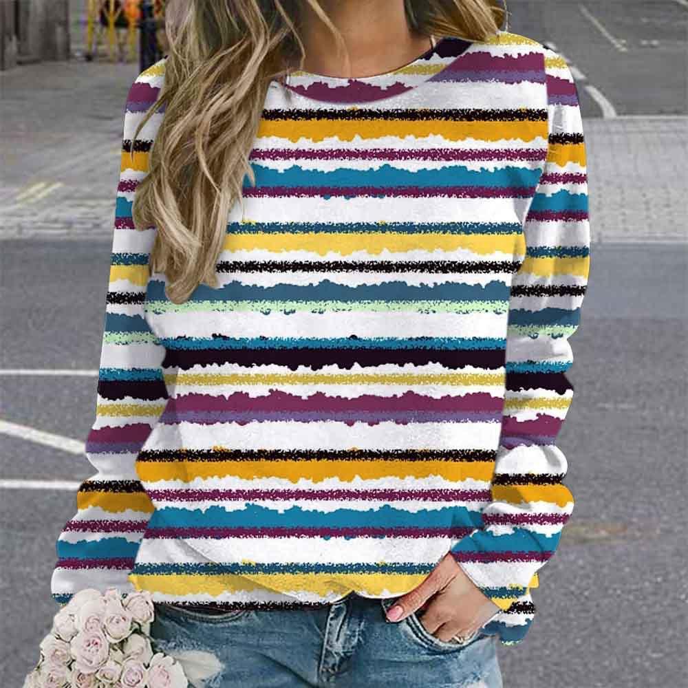 

Полосатый женский топ с длинными рукавами, осенний, минималистичный, дизайн, весна-осень, свободный, повседневный XXL