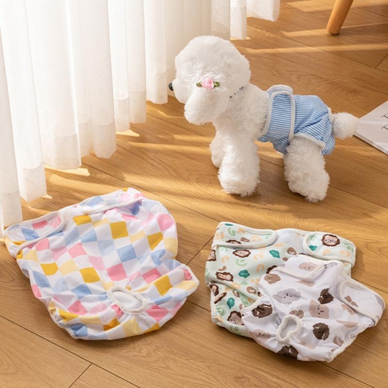 Pet Girls Dog Sweet Diaper Physiological Sanitary Dog Shorts Underwear Pant for Pet Dogs Nappy-Oestrus Cover Elasticity
