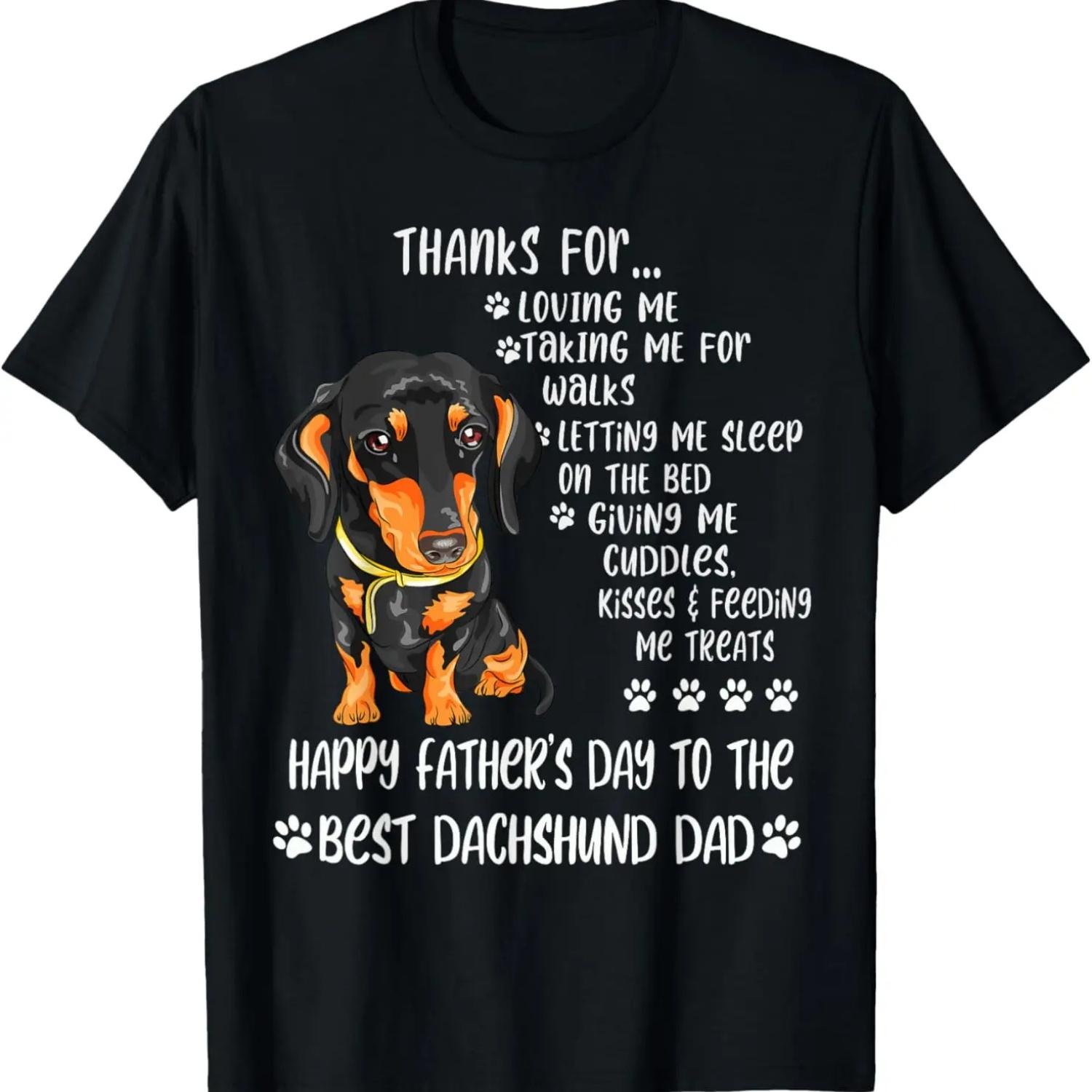 

С Днем отца 2021 Такса Папа Собака Любитель Футболка XXXXXL чёрный