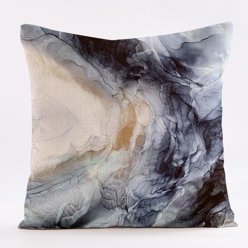 Home Decor Abstract Ink Stained Pattern Throw Pillow Covers Pattern Cushion Cover Suitable for Sofa Bedroom Car Pillow Cover