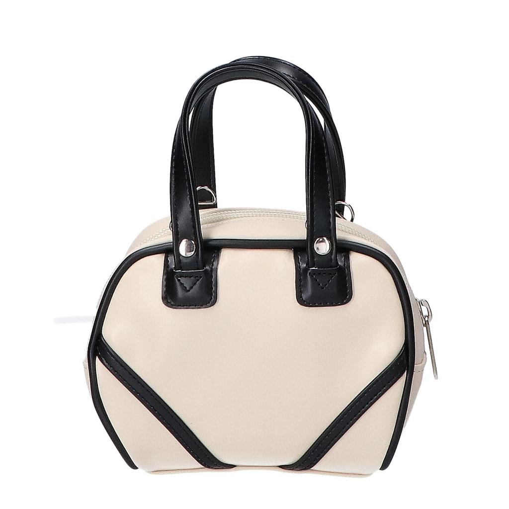 Emis [Good Condition] VINTAGE TOTE 2WAY Shoulder Mini Handbag Ivory / BlackUsed