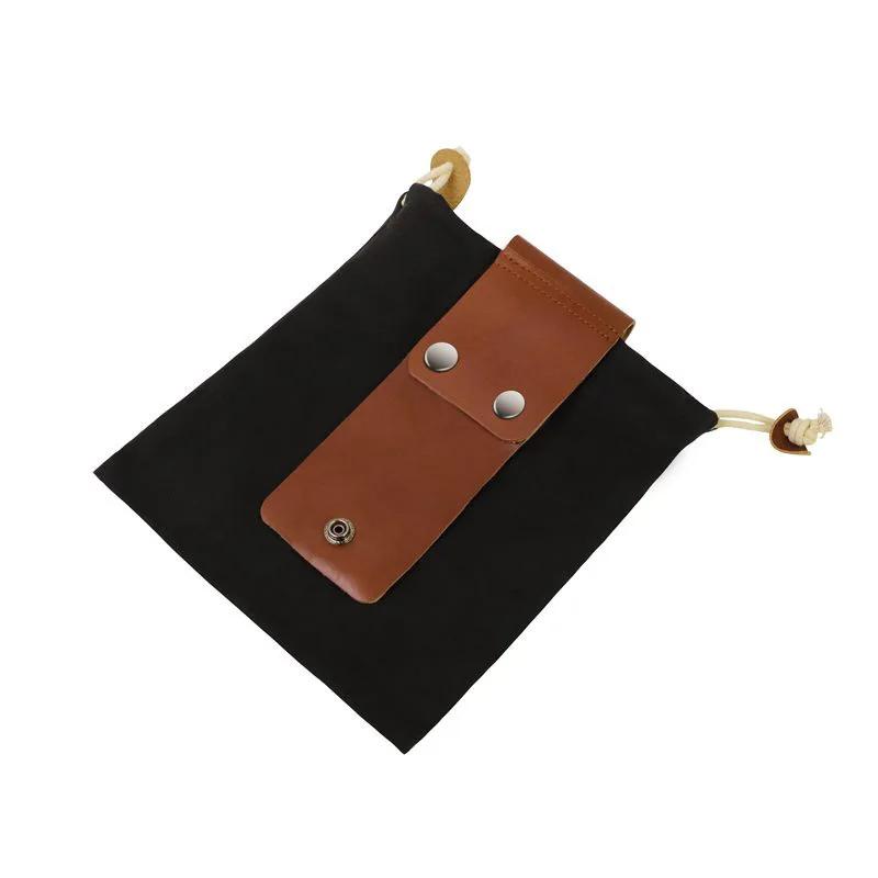 1 stück Tragbare Outdoor Nahrungssuche Tasche Obst Picking Beutel Faltbare Berry Puch Lagerung Leder Bushcraft Leinwand Tasche Wandern Camping