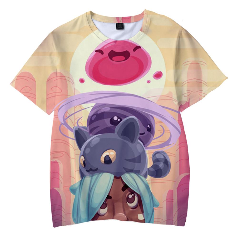 

Летние футболки с 3D принтом Slime Rancher, уличная одежда с героями мультфильмов, аниме, уличная одежда для мужчин и женщин, модная футболка большого размера, детские футболки, топы, одежда S