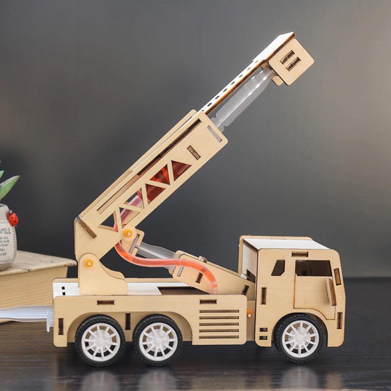 Children's DIY Wooden Hydraulic Transmission Assembly Kit