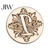 Sello de Cera para Invitación de Boda, Cabeza de Sello con Inicial del Alfabeto Iris A-Z, Cabeza Selladora de Latón Grabado para Envoltura de Regalos, Sellado de Invitaciones, Sobres, Diario