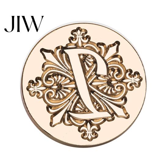 Sello de Cera para Invitación de Boda, Cabeza de Sello con Inicial del Alfabeto Iris A-Z, Cabeza Selladora de Latón Grabado para Envoltura de Regalos, Sellado de Invitaciones, Sobres, Diario