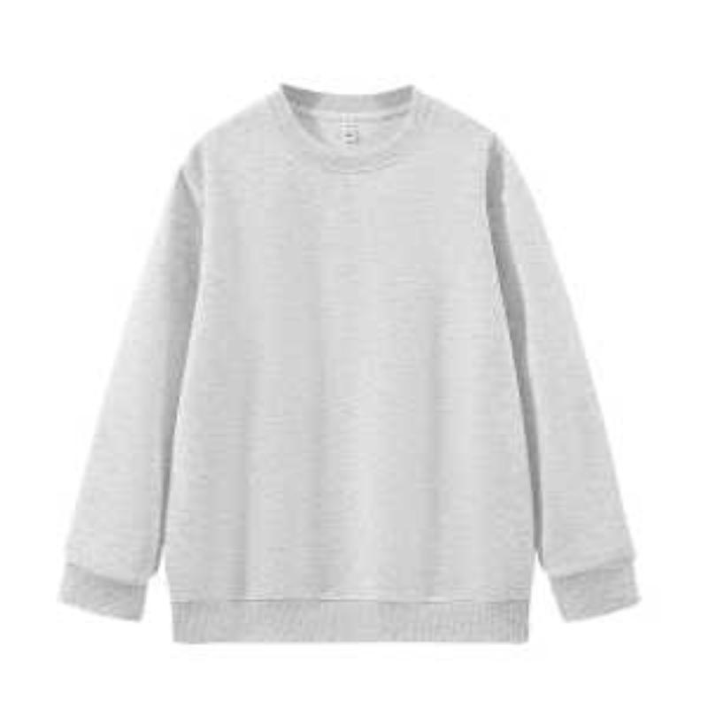 Nový ležérní top jednobarevný na podzim Měkký pohodlný s dlouhým rukávem Všestranný spodní díl Mikina s kulatým výstřihem