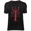 Demonic Skull Samurai Shirt - Red Vein Armor and Split Katana Art