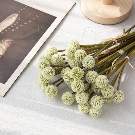 6 Mazzi Fiori Finti Crisantemi Pompom Fiori Artificiali Finti Mini Palla di Crisantemo con Gambo per Riempimento Vasi Casa Matrimonio Festa Centrotavola Composizioni Floreali
