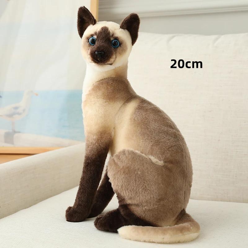 

1 шт., имитация кошки, игрушка Peluches, мягкая игрушка для питомца, куклы-кошки, плюшевые игрушки для детей, украшение на день рождения