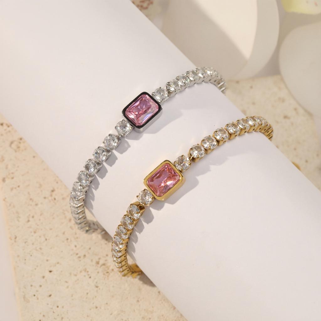 Sense Inlaid Square Full Diamond Bracelet Fashionable Personality Versatile And Does Not Fade