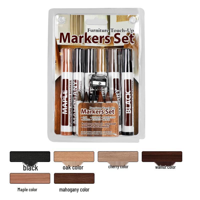 Wood Touch-Up Paint Pen for Repairing Scratches on Furniture, Doors, Windows, and Flooring