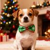 Festive Christmas Pet Bow Tie Dog Collar with Bowknot Holiday Accessory for Dogs Perfect for Parties and Special Occasions