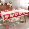 180x108cm Christmas Tablecloth Plastic Xmas Decoration Cute Christmas Table Cover  Party Decor