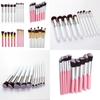 Makeup Brush Set With Artificial Fiber Bristles And Wooden Handles For Professional Artists