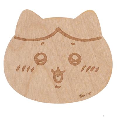 Oficiálně licencovaný dřevěný podtácek Chiikawa, Cca. 9 x 8 cm, Hachiware barvy, Hnědá, CKW12-346