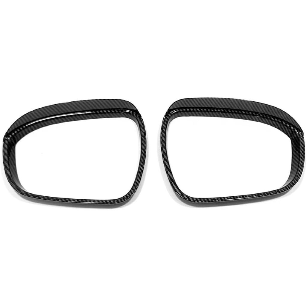 Car Accessories Fit for Nissan New Rogue 2021 2022 2023 2024 Side Door Rearview Mirror Rain Shield Protector Cover Frame Trim (Carbon Fiber Style)