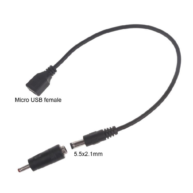 Micro USB Female to DC 5.5x2.1mm Male Power JackTo DC 4.0x1.7 3.5x1.35 3.5x1.3